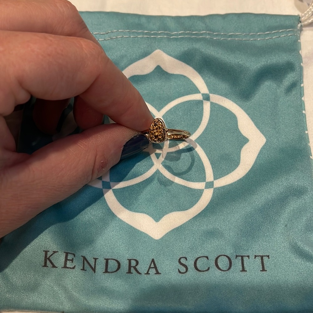 Rose gold sparkle stone ring Kendra Scott